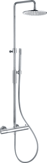 Opbouw Doucheset Paffoni Light Brillo Chroom met Thermostatische Douchekraan