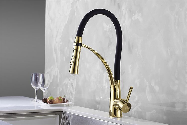 Keukenkraan Rea Gaspar Black/Gold - View 7