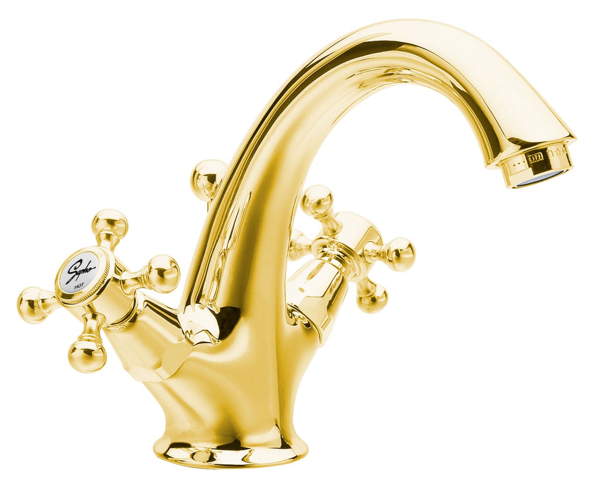 Sapho Antea Hoge Wastafelkraan Glans Goud