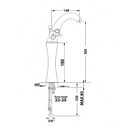Antea Hoge Wastafelmengkraan Inclusief Afvoerplug (H)300mm, Brons