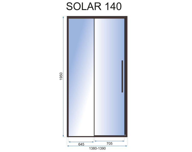 Douchedeur Rea Solar BLACK MAT 140 - View 5