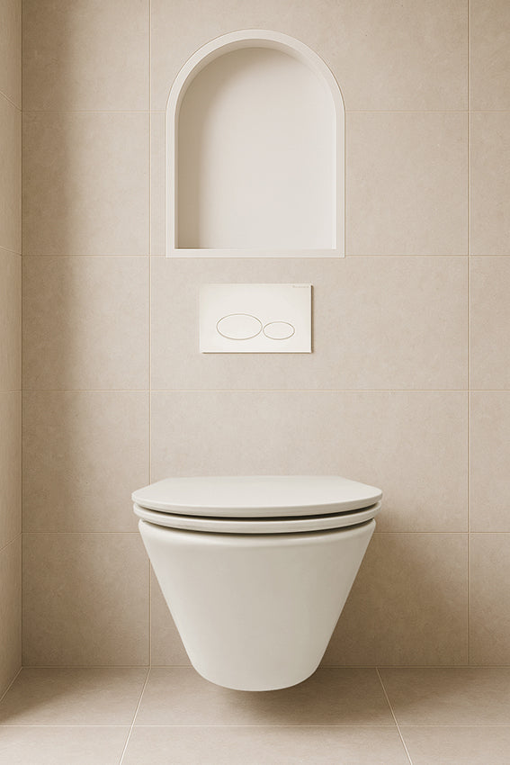 Wiesbaden Demis inbouwnis ovaal 30 x 45 x 10 cm mat wit