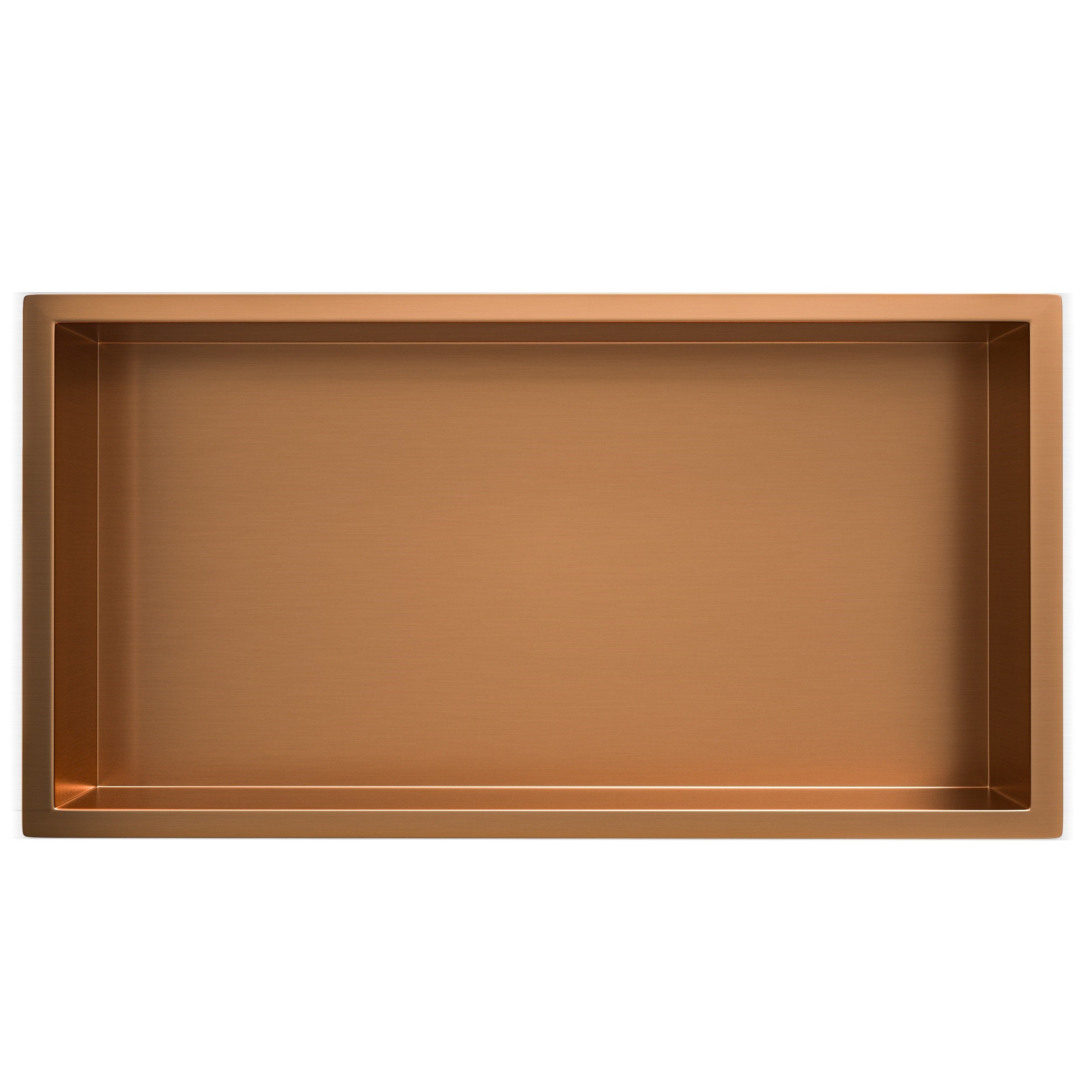 Demis inbouwnis 30 x 60 x 7 cm geborsteld brons koper PVD