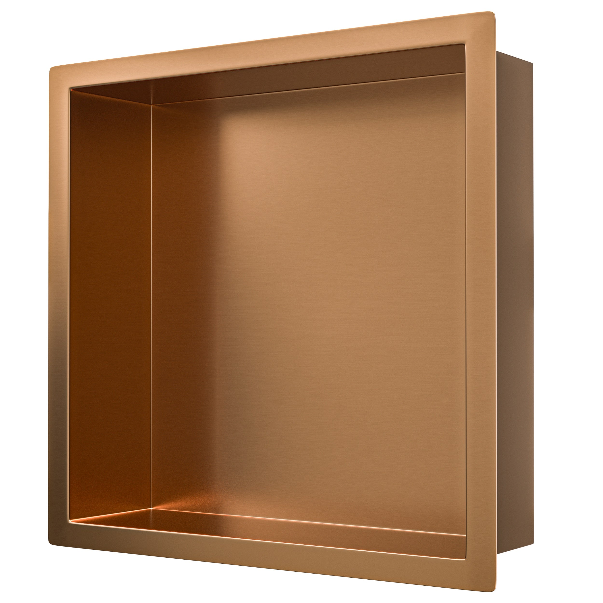 Wiesbaden Demis inbouwnis 30 x 30 x 10 cm geborsteld brons koper PVD