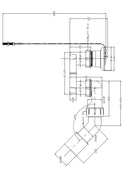 Douchebaksifon met plug 1 1/2" PVC wit - maattekening