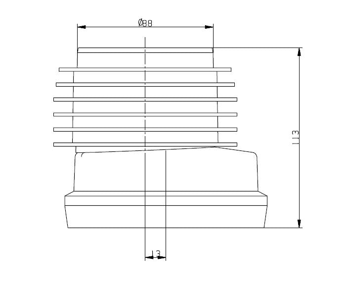 Maattekening Closet-aansluitstukken 110x100 wit Offset