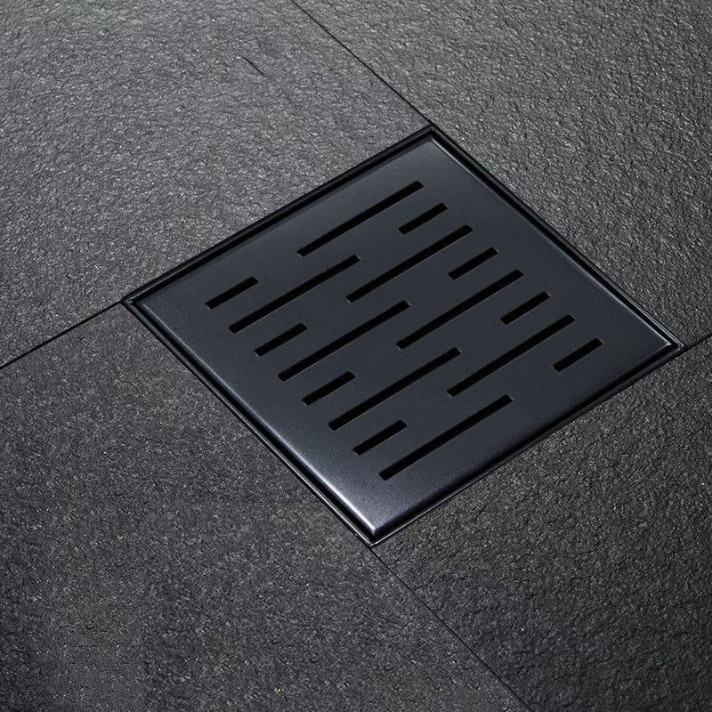 Wiesbaden Doucheput met flens en zijuitlaat 20x20 cm mat zwart