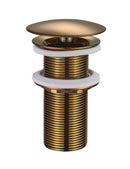 UniMatch open afvoerplug verlengd 5/4" geborsteld brons koper PVD