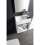 Amarok Toiletfontein Gegoten Marmer 40x22cm Rechts Wit - Afbeelding 2