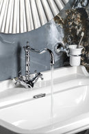 Antea Wastafelmengkraan met Afvoerplug Retro Uitloop, Chroom