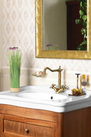 Antea Wastafelmengkraan met Afvoerplug Retro Uitloop, brons