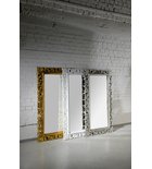 Scule & Samblung Rechthoekige Spiegel In Massief Houten Frame 80 X 120 Cm Zilver