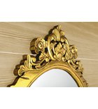 Desna Ovale Spiegel In Massief Houten Frame 80 X 100 Cm Goud