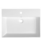 Sapho Kare Keramische Meubelwastafel 60 X 46 Cm Wit