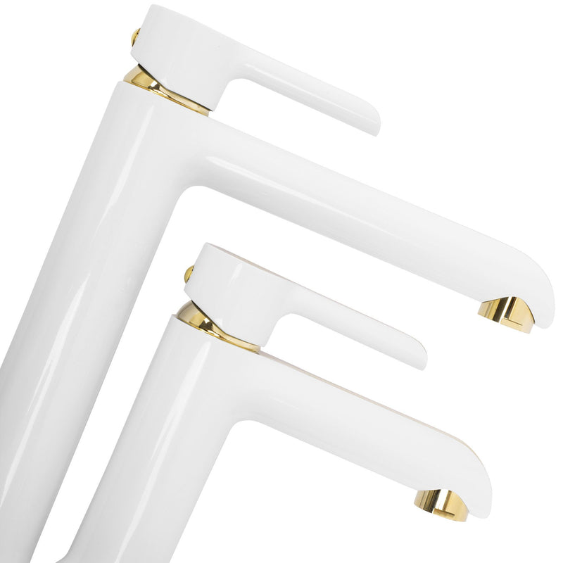 Wastafelkraan Rea Melia White/Gold High - View 5