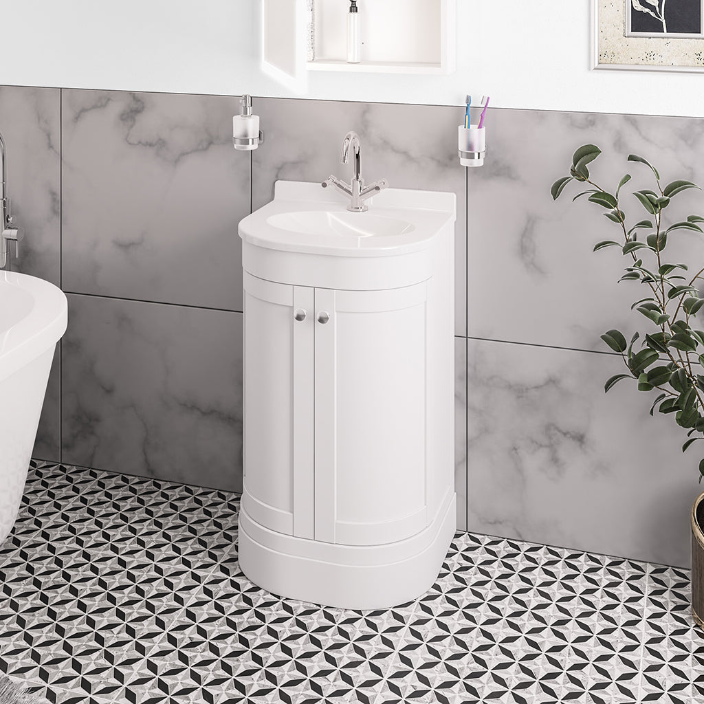 Eastbrook Hardwick Staand Badmeubel 60x45 Cm Met Deuren Mat Wit