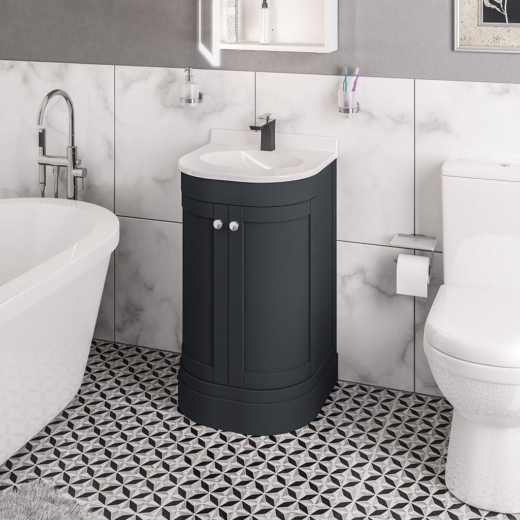 Eastbrook Hardwick Staand Badmeubel 60x45 Cm Met Deuren Mat Antraciet