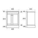 Eastbrook Hardwick Staand Badmeubel 60x45 Cm Hoek Rechts Mat Wit