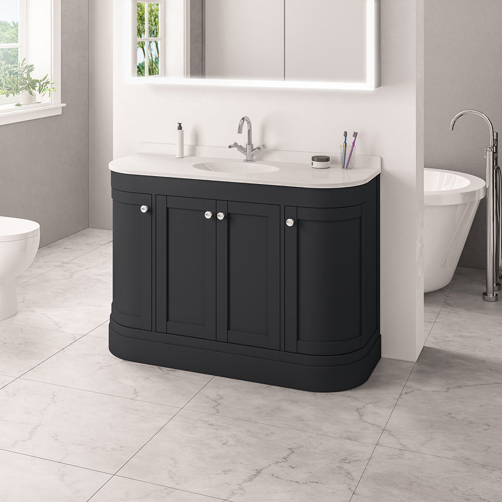 Eastbrook Hardwick Staand Badmeubel 120x45 Cm Met Deuren Mat Antraciet