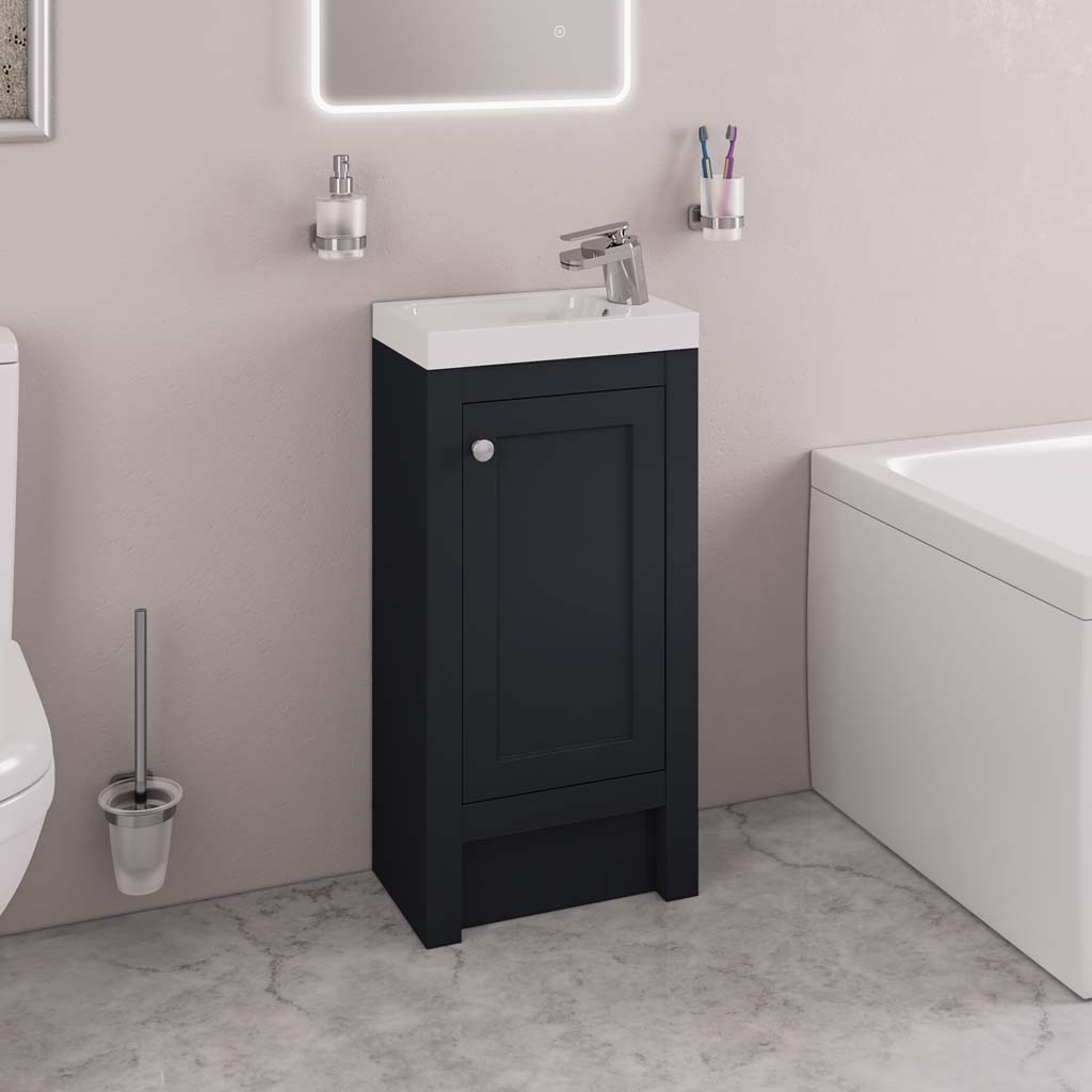 Eastbrook Hardwick Staand Badmeubel 39x45 Cm Met Deuren Mat Antraciet