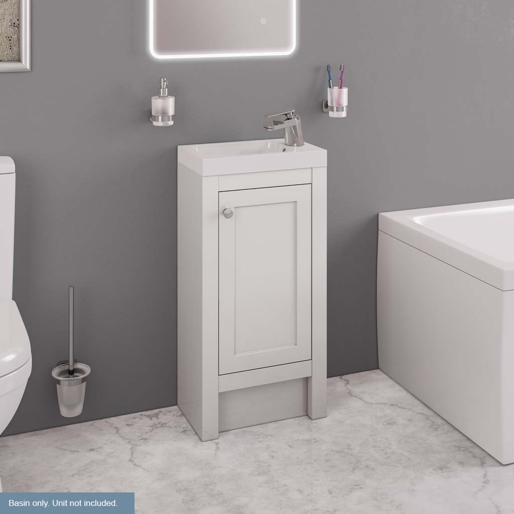 Eastbrook Hardwick Wastafel 39x47 Cm Cast Marble Wit