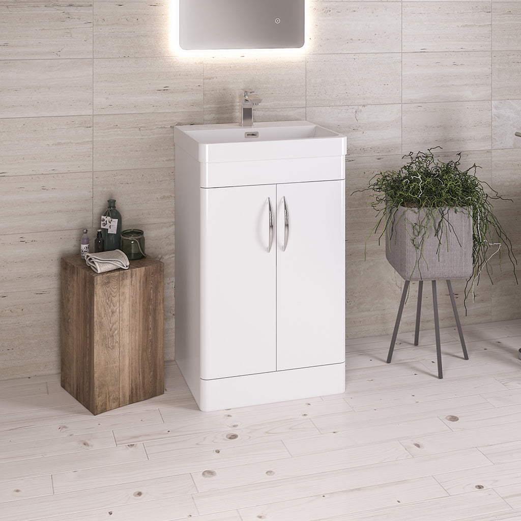 Eastbrook Cavone Wastafel 50x41 Cm Cast Marble Wit