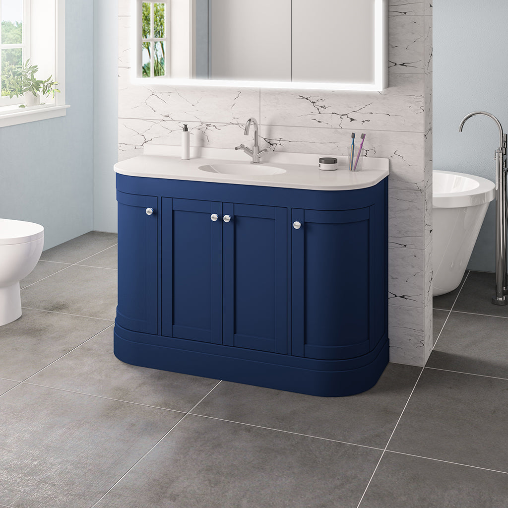 Eastbrook Hardwick Staand Badmeubel 120x45 Cm Met Deuren Mat Kobaltblauw