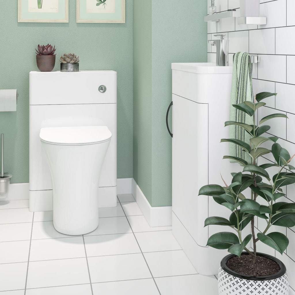 Eastbrook Cavone Staand Badmeubel 40x35 Cm 1 Deur Hoogglans Wit