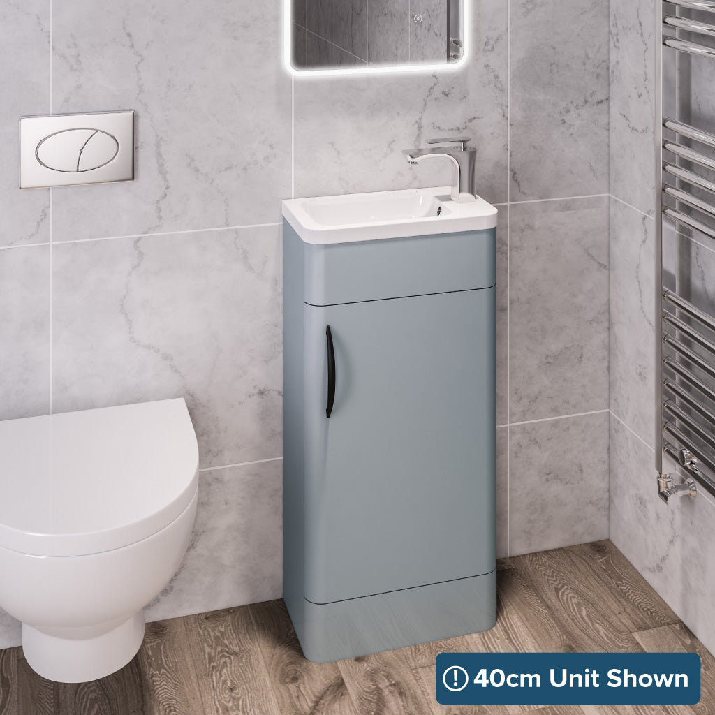 Eastbrook Cavone Staand Badmeubel 50x25 Cm 1 Deur Mat Grijs