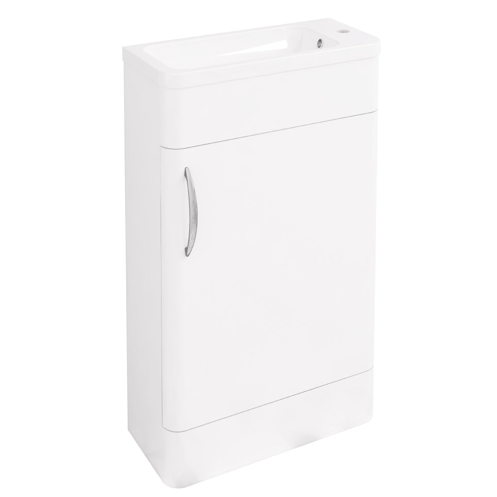 Eastbrook Cavone Staand Badmeubel 50x25 Cm 1 Deur Hoogglans Wit