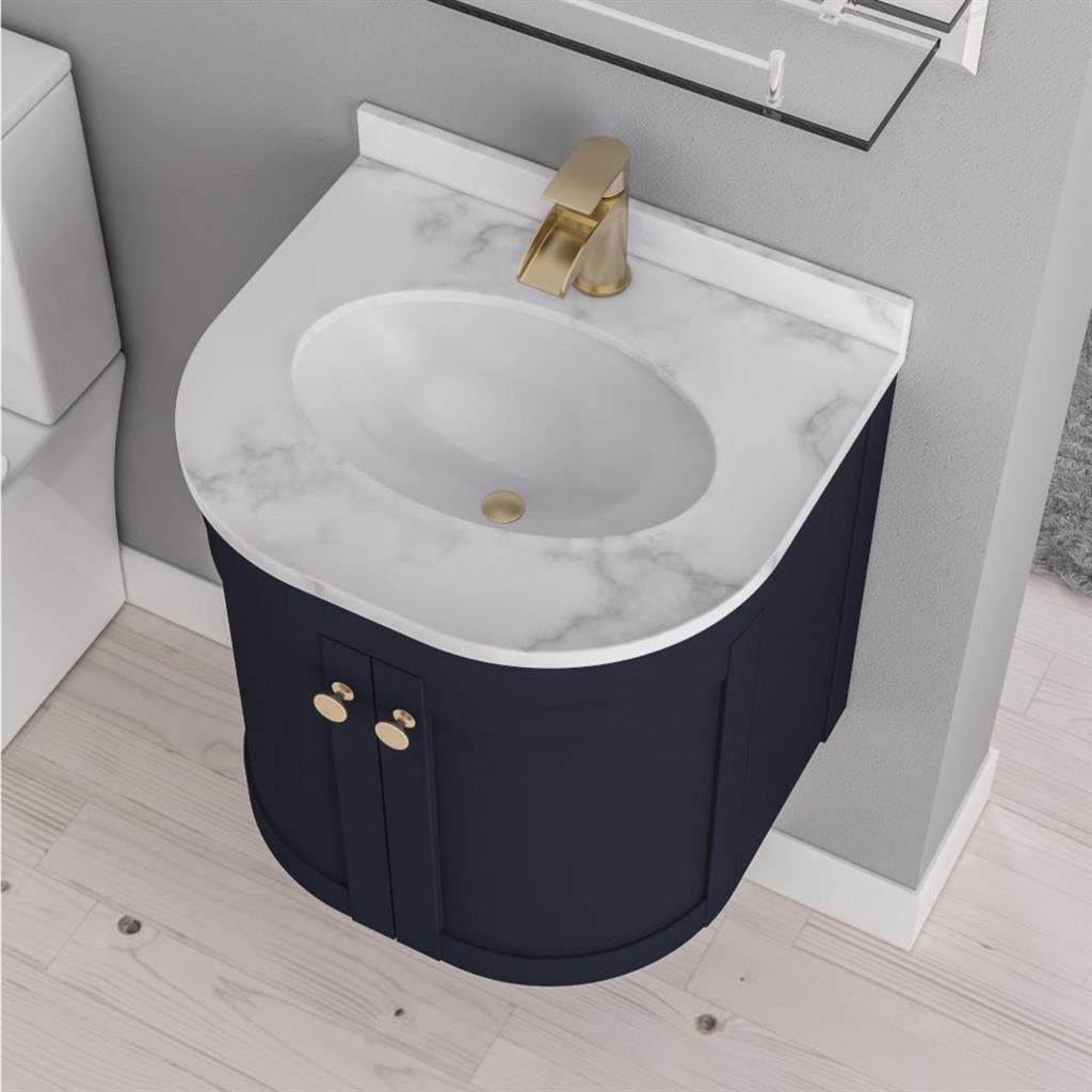 Eastbrook Hardwick Wastafel 90x47 Cm Vierkant Quartz Wit