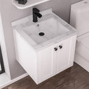 Eastbrook Hardwick Wastafel 50x47 Cm Vierkant Quartz Wit