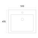 Eastbrook Hardwick Wastafel 50x47 Cm Vierkant Quartz Wit