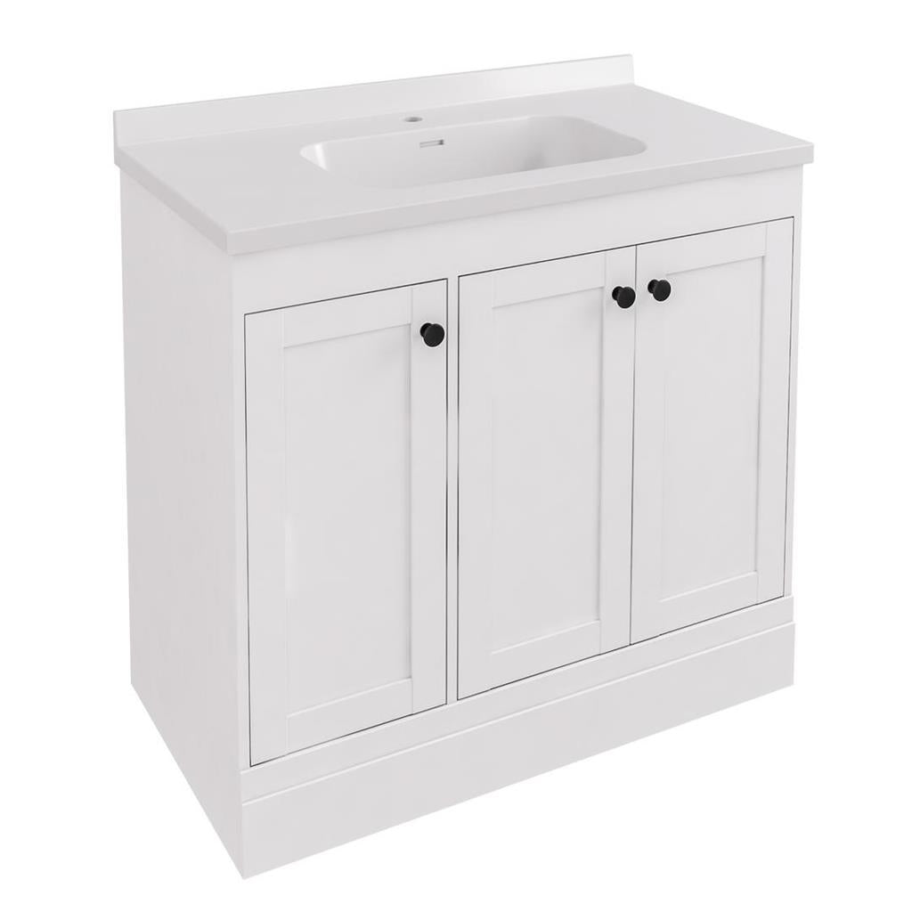 Eastbrook Hardwick staand badmeubel 90x45 cm vierkant mat wit