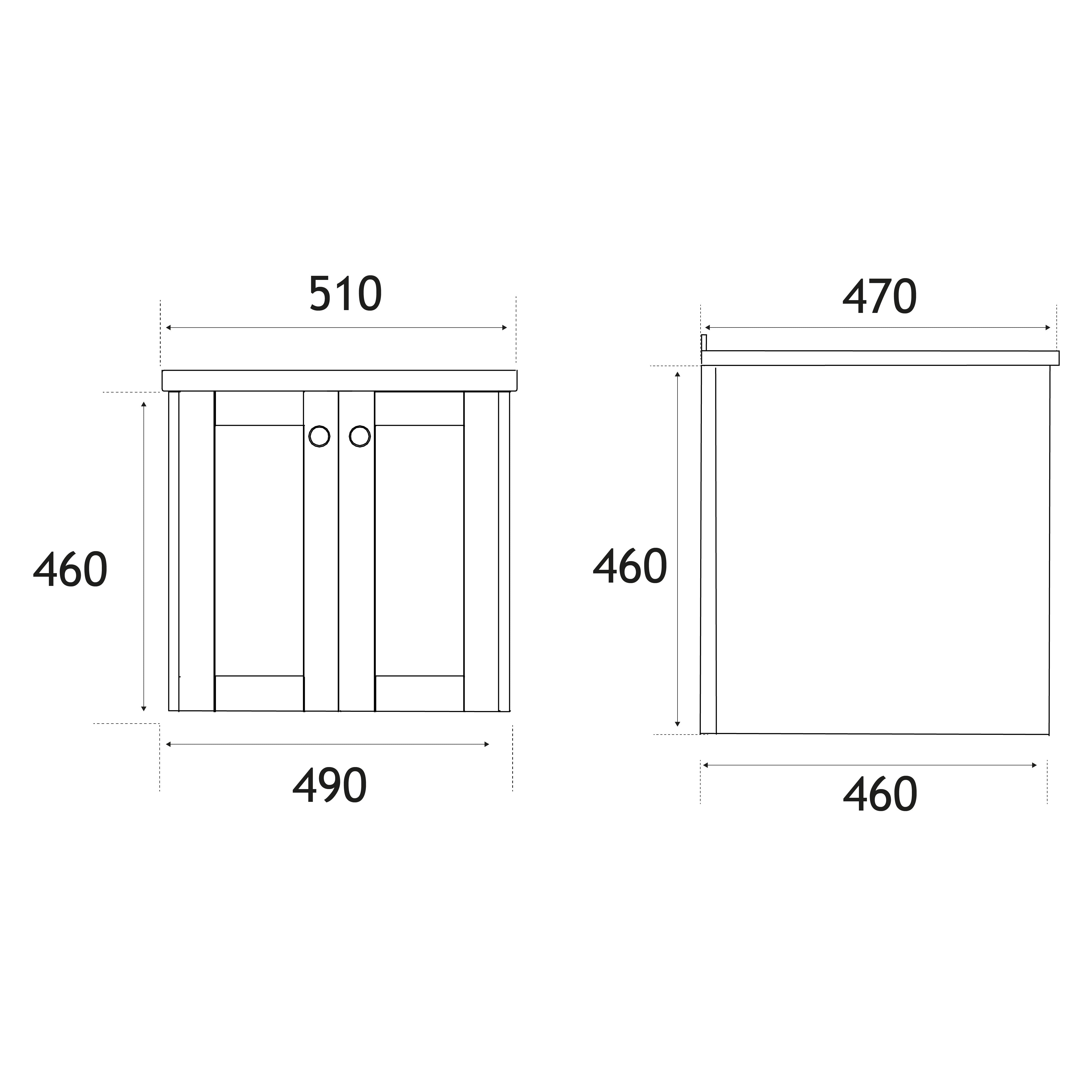 Eastbrook Hardwick hangend badmeubel 50x45 cm antraciet