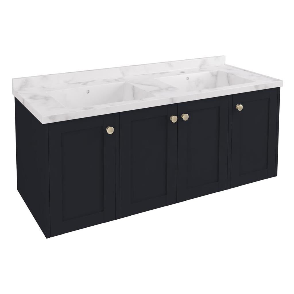 Eastbrook Hardwick hangend badmeubel 120x45 cm dubbel mat antraciet