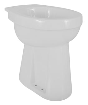 Toiletpot verhoogd staand AO 46 x 46 cm glans wit