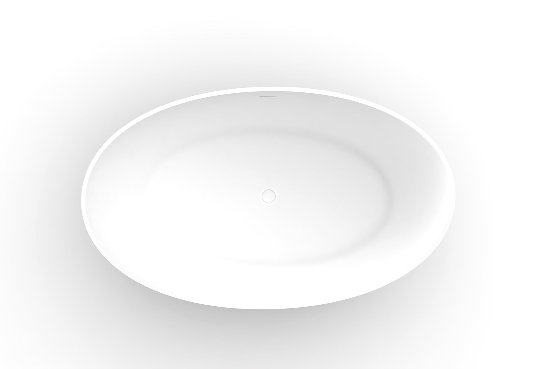 Wiesbaden Waive vrijstaand ligbad 160 x 95 cm solid surface mat wit