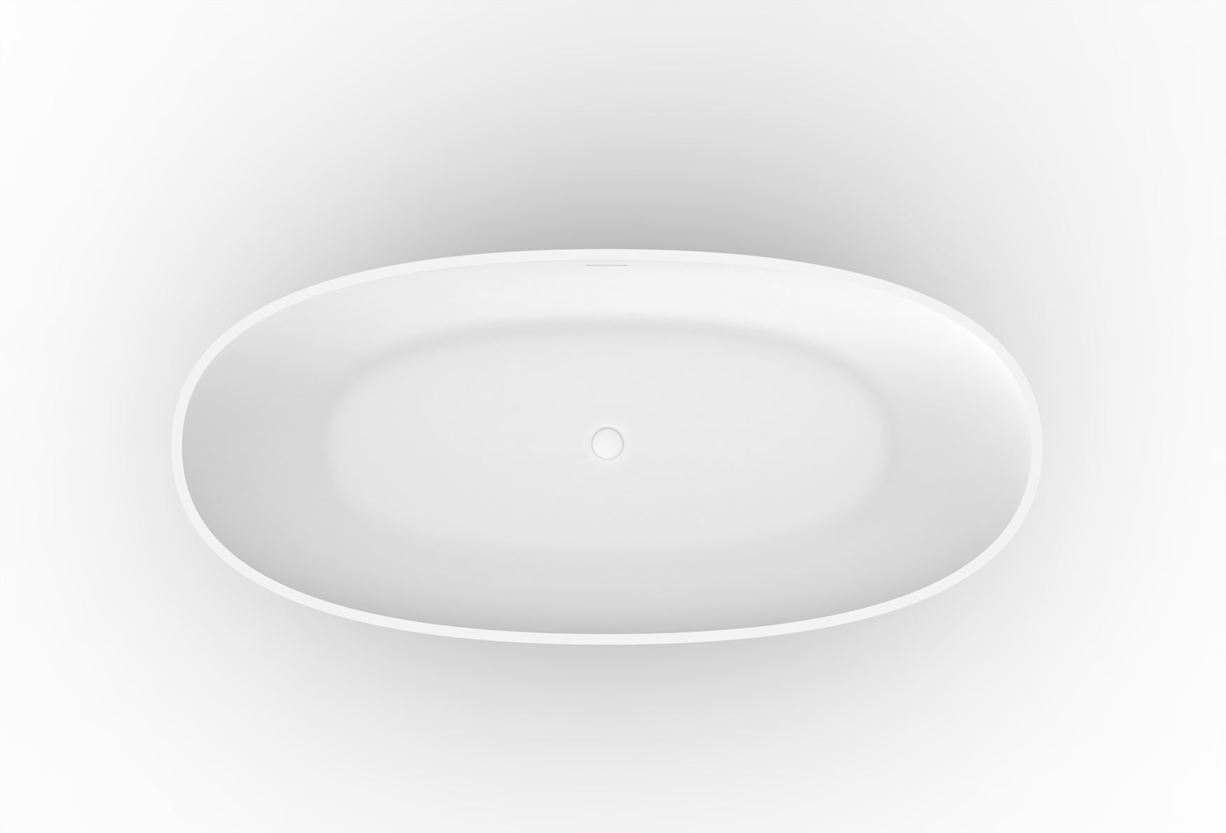 Wiesbaden Chiek vrijstaand ligbad 165 x 75 cm solid surface mat wit