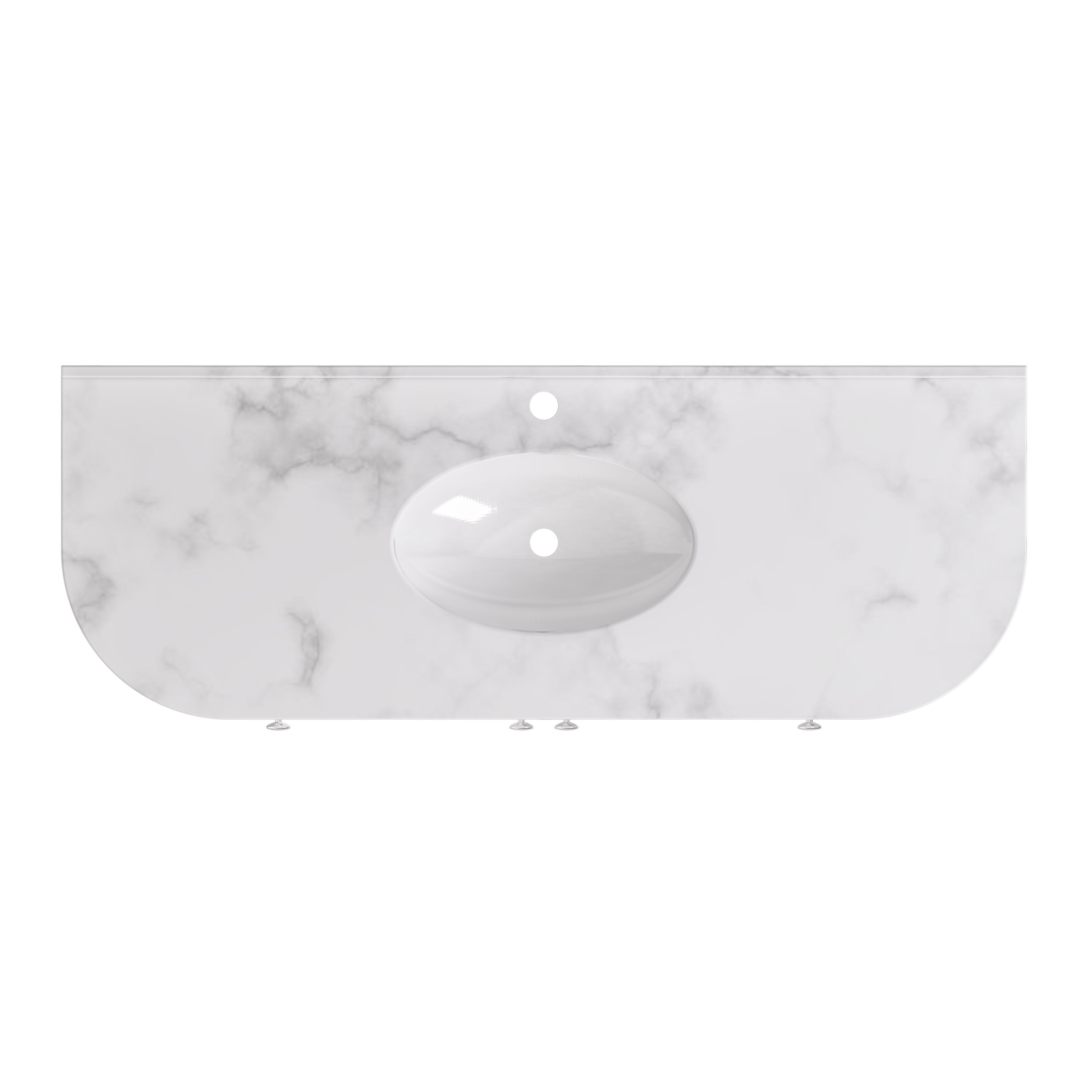 Eastbrook Hardwick Wastafel 120x44 Cm Quartz Wit