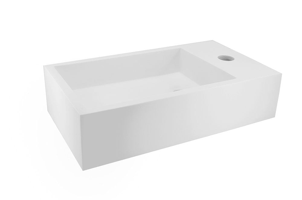 Lotte fontein rechts 40 x 22 x 10 cm solid surface mat wit – Wiesbaden – Mat Wit – Fontein | Dealplein