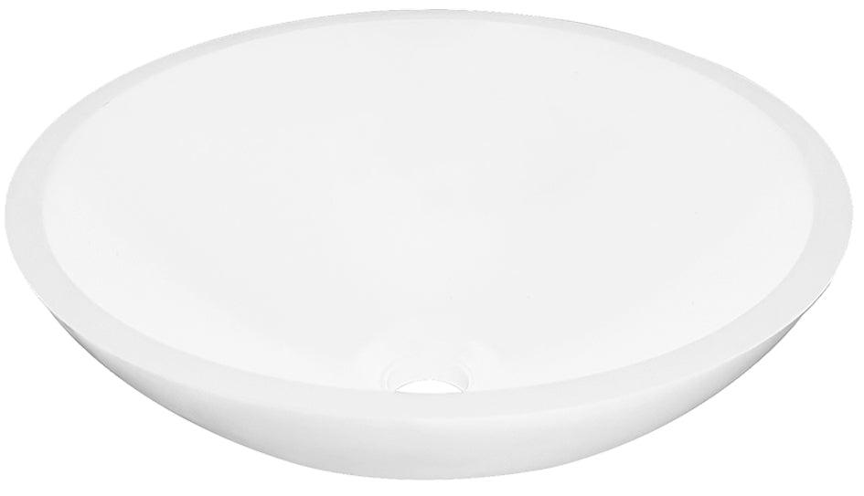 Productafbeelding – Valerie waskom rond 43 x 13 cm solid surface mat wit