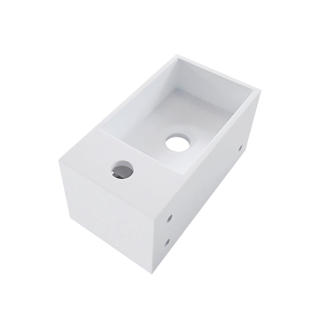 Julia fontein rechts 35 x 20 x 16 cm solid surface mat wit – Wiesbaden – Mat Wit – Fonteinen | Dealplein