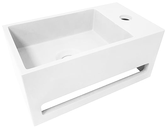 Julia fontein rechts 35 x 20 x 16 cm solid surface mat wit – Wiesbaden – Mat Wit – Fontein | Dealplein