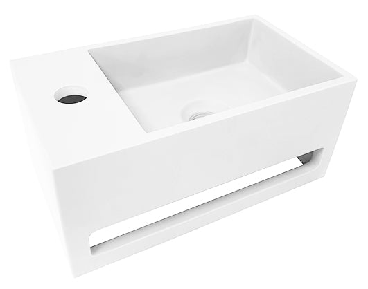 Julia fontein links 35 x 20 x 16 cm solid surface mat wit – Wiesbaden – Mat Wit – Fontein | Dealplein
