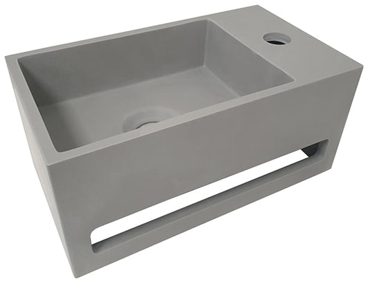 Julia fontein rechts 35 x 20 x 16 cm solid surface betonlook – Wiesbaden – Vermelde uitvoering – Fontein | Dealplein