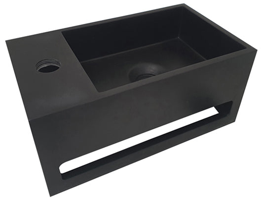 Julia fontein links 35 x 20 x 16 cm solid surface mat zwart – Wiesbaden – Mat Zwart – Fontein | Dealplein