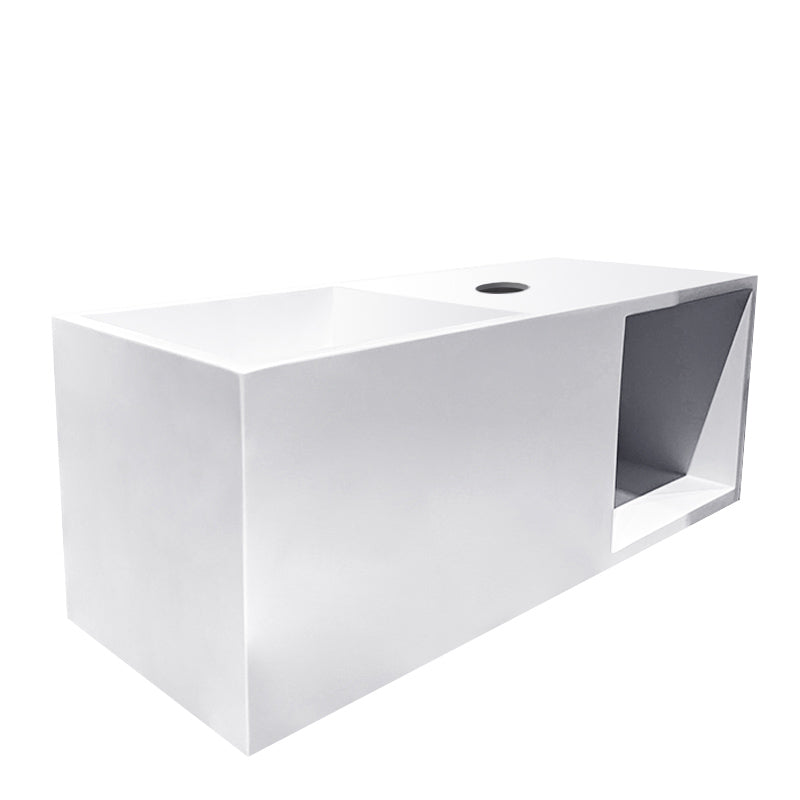 Julia fontein met nis 54 x 20 x 20 cm solid surface mat wit – Wiesbaden – Mat Wit – Fonteinen | Dealplein