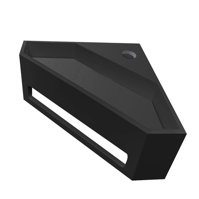 Julia hoekfontein 35 x 35 x 16 cm solid surface mat zwart – Wiesbaden – Mat Zwart – Fontein | Dealplein
