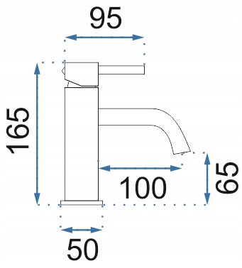 Wastafelkraan Rea Lungo Chrom Low - View 9